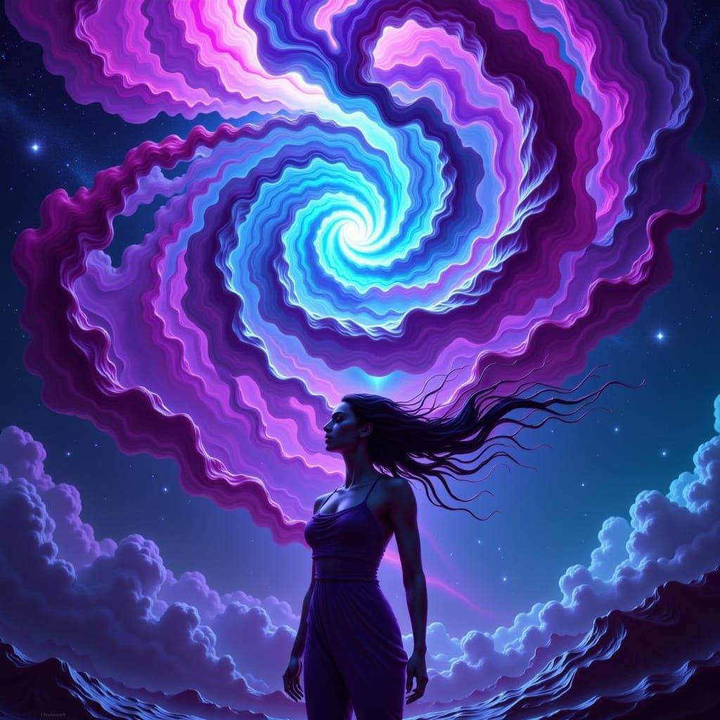 The galaxy is swiftly spinning out of control going straight down my throat. <lora:EleVentL:1.0>