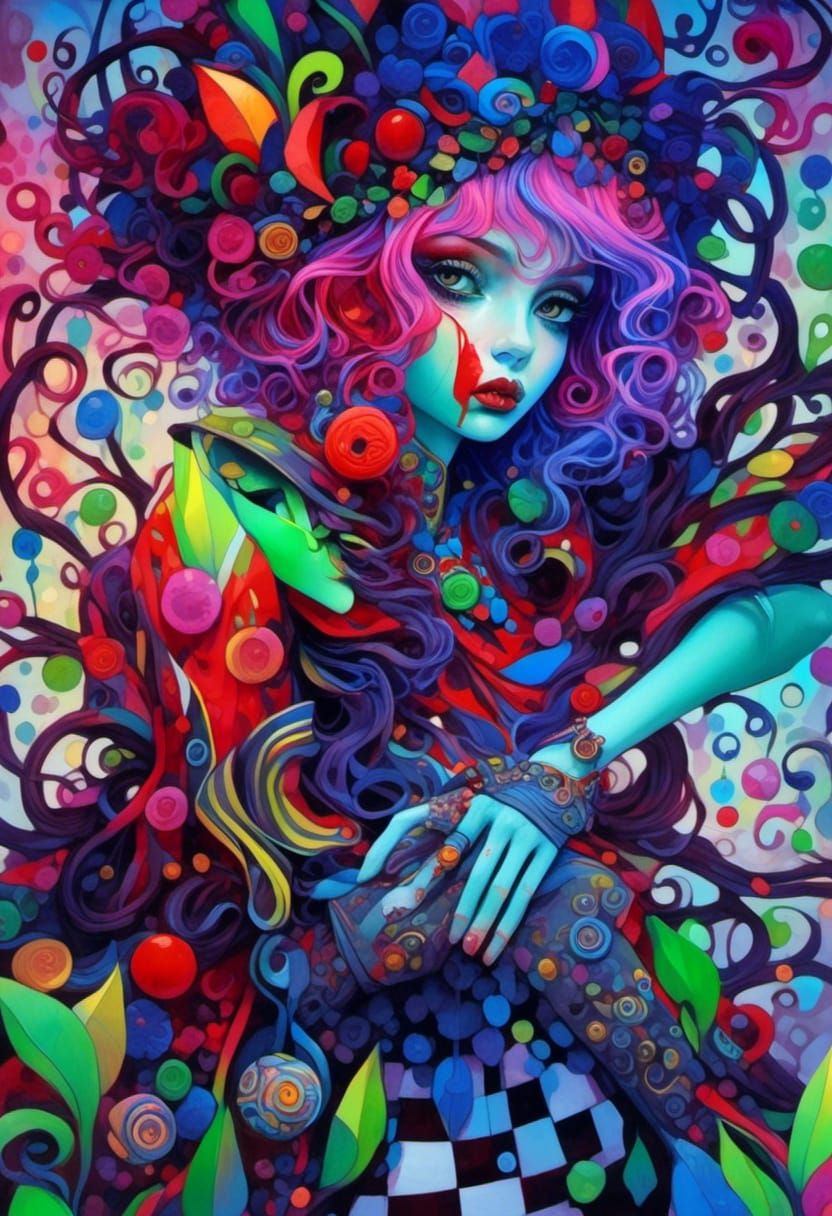 <lora:Doll:1.0>portrait of a beautiful woman wearing intrica...