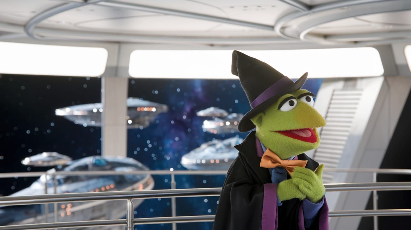 Kermit's Descendant Merkit The Mystic Onboard His Starship Nimler
