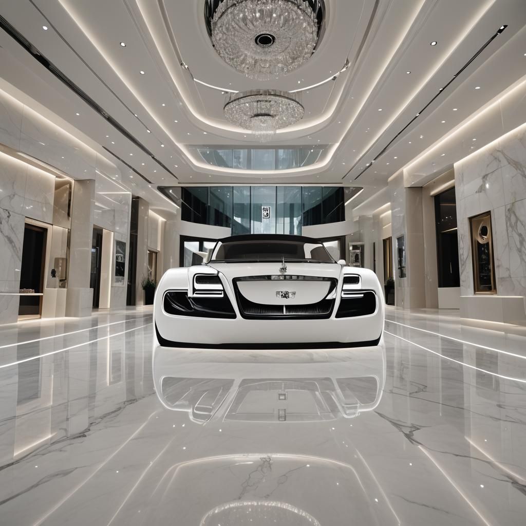 Rolls-Royce Inspired Luxury Mansion with Gleaming Facade