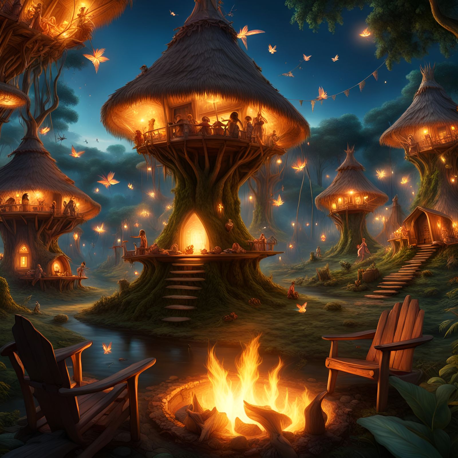 Jungle Fairy Village  by @PlanJib