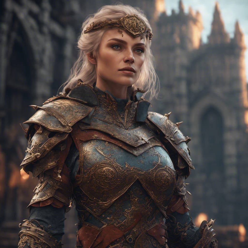 Medieval female warrior  by @Working4it