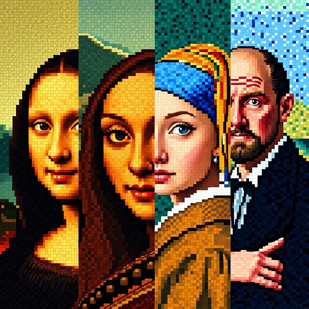 Pixel Art in Partial Portraits   by @Chelle