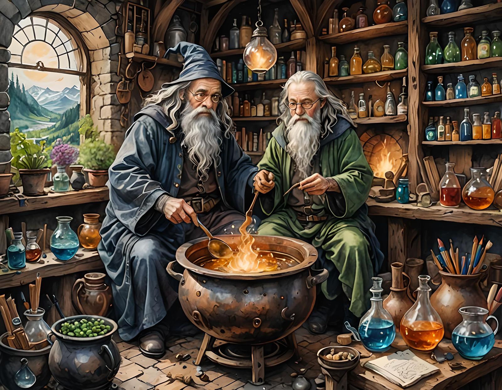 Mysterious alchemists.