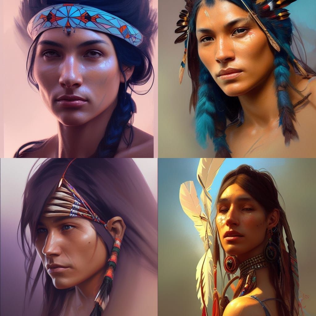 native american AI Generated Artwork NightCafe Creator