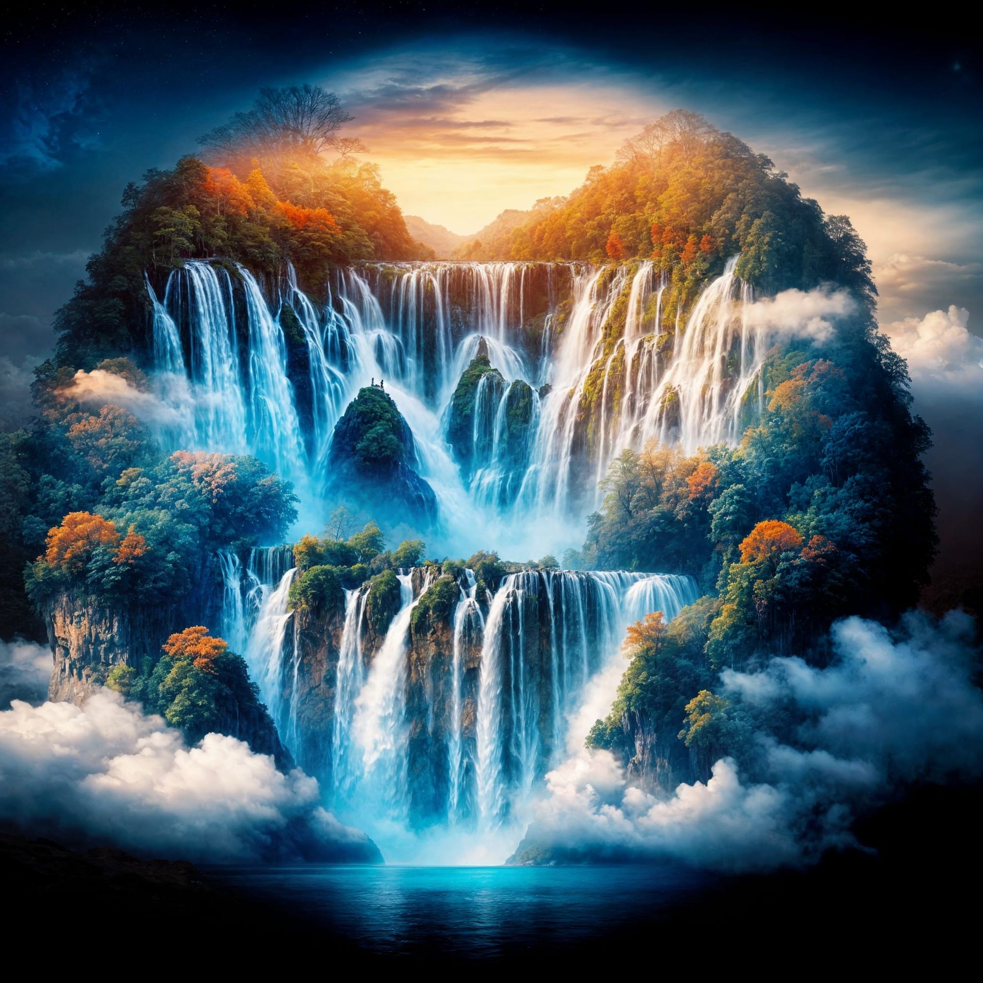 Heavenly Waterfall 