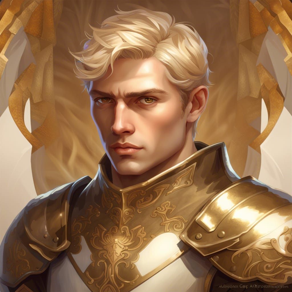 Blonde Knight - AI Generated Artwork - NightCafe Creator