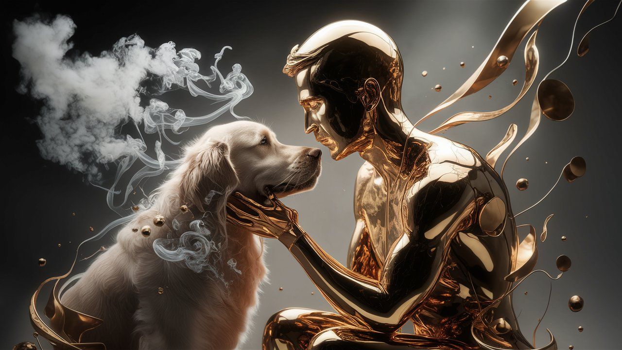 Man with Golden Retriever ... by definitions of GRK_Astronomer