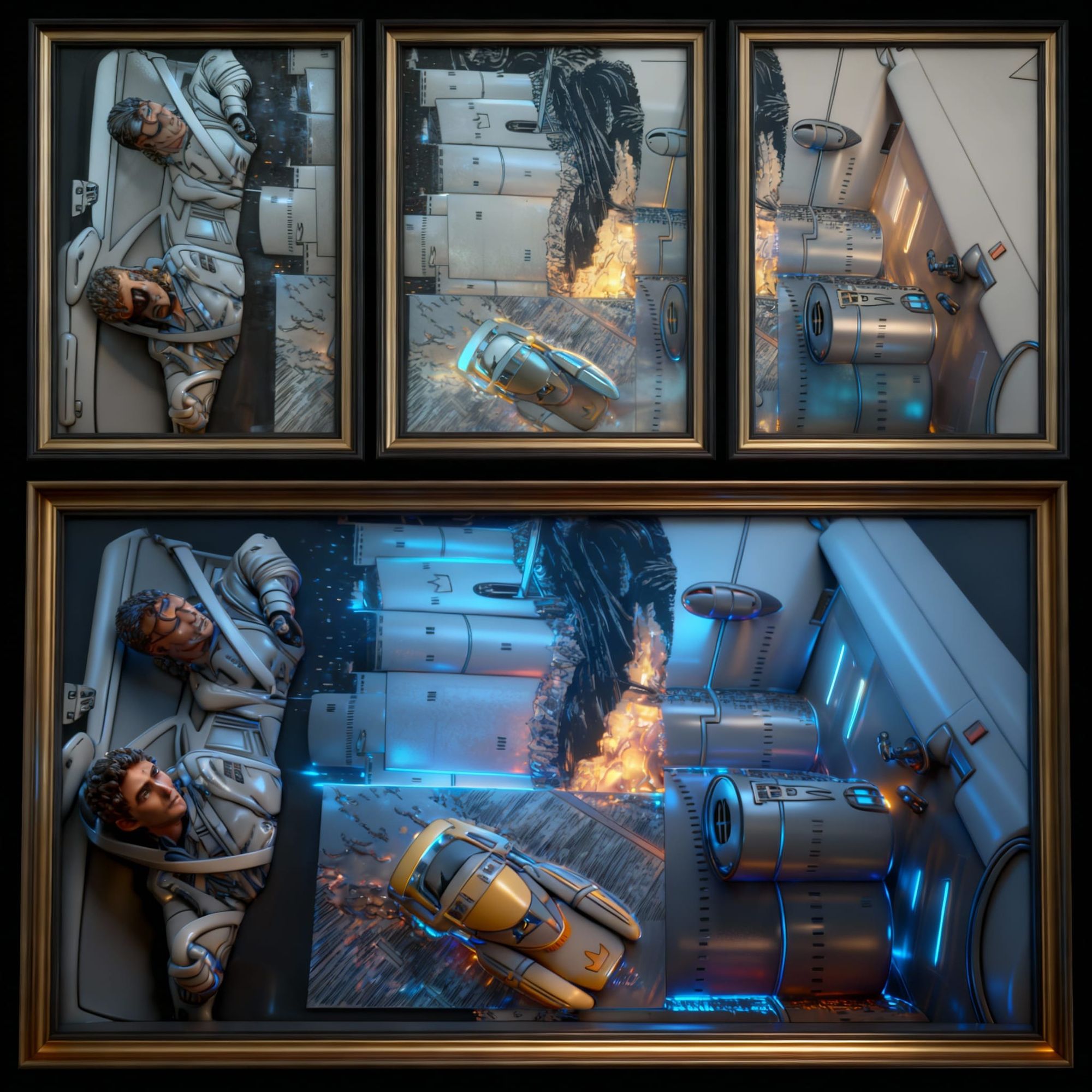 Remove three frames from top, expand bottom,