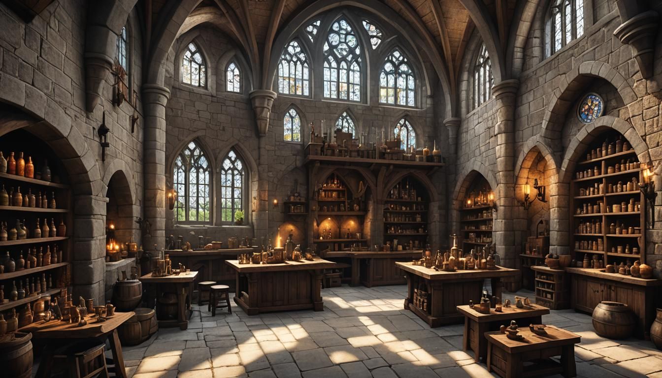 Medieval Alchemy Lair  by @KrisB