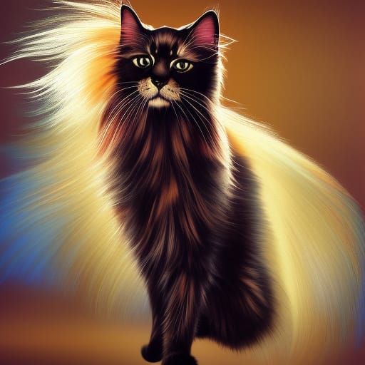 Cat Modeling AI Generated Artwork NightCafe Creator