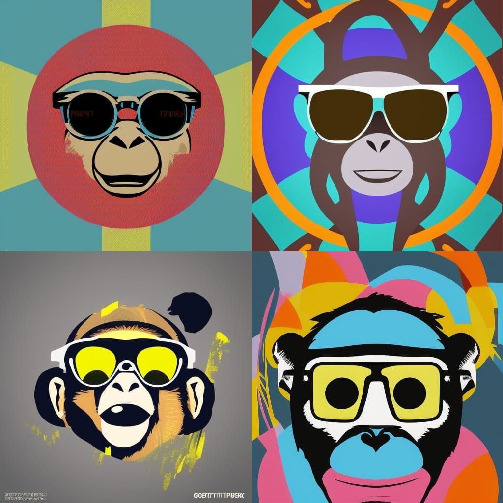 monkey wearing sunglasses #2