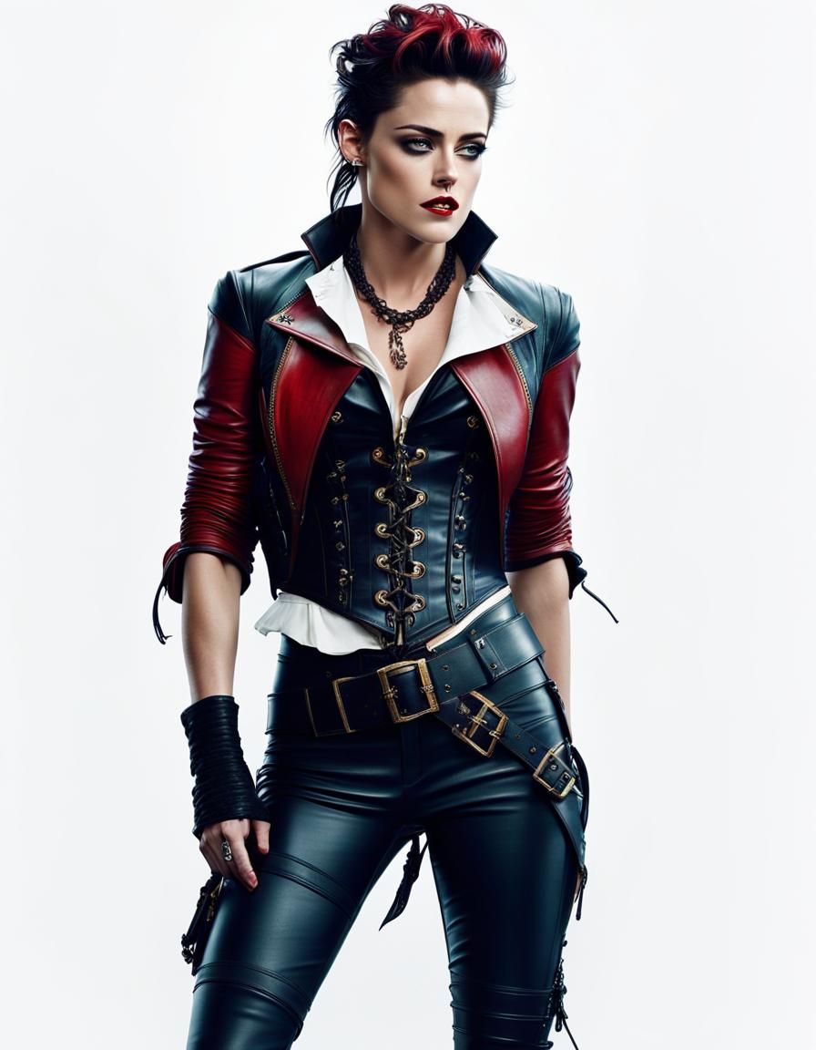 Kristen Stewart ultrarealistic superdetailled as a Pirate in...