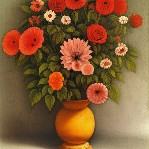 Vampire's lovely flowers in skull vase 
By Filippo Lippi and...