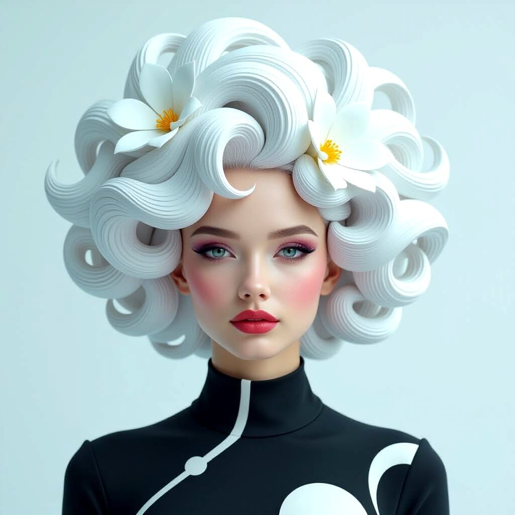 Shades of White Or Unusual Hairstyles  by @Lily Caty