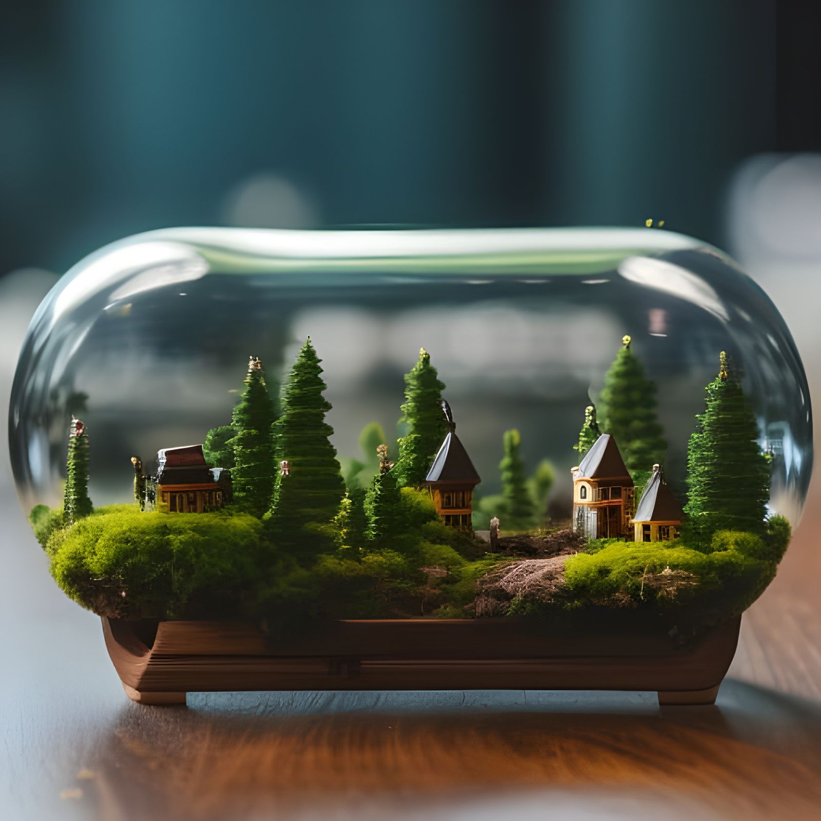 Village replica inside glass bottle  by @Arindam_G