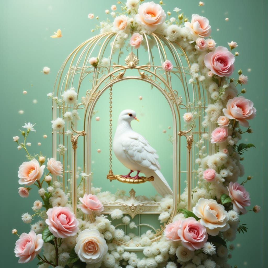 An ornate birdcage   by @Freedomlass