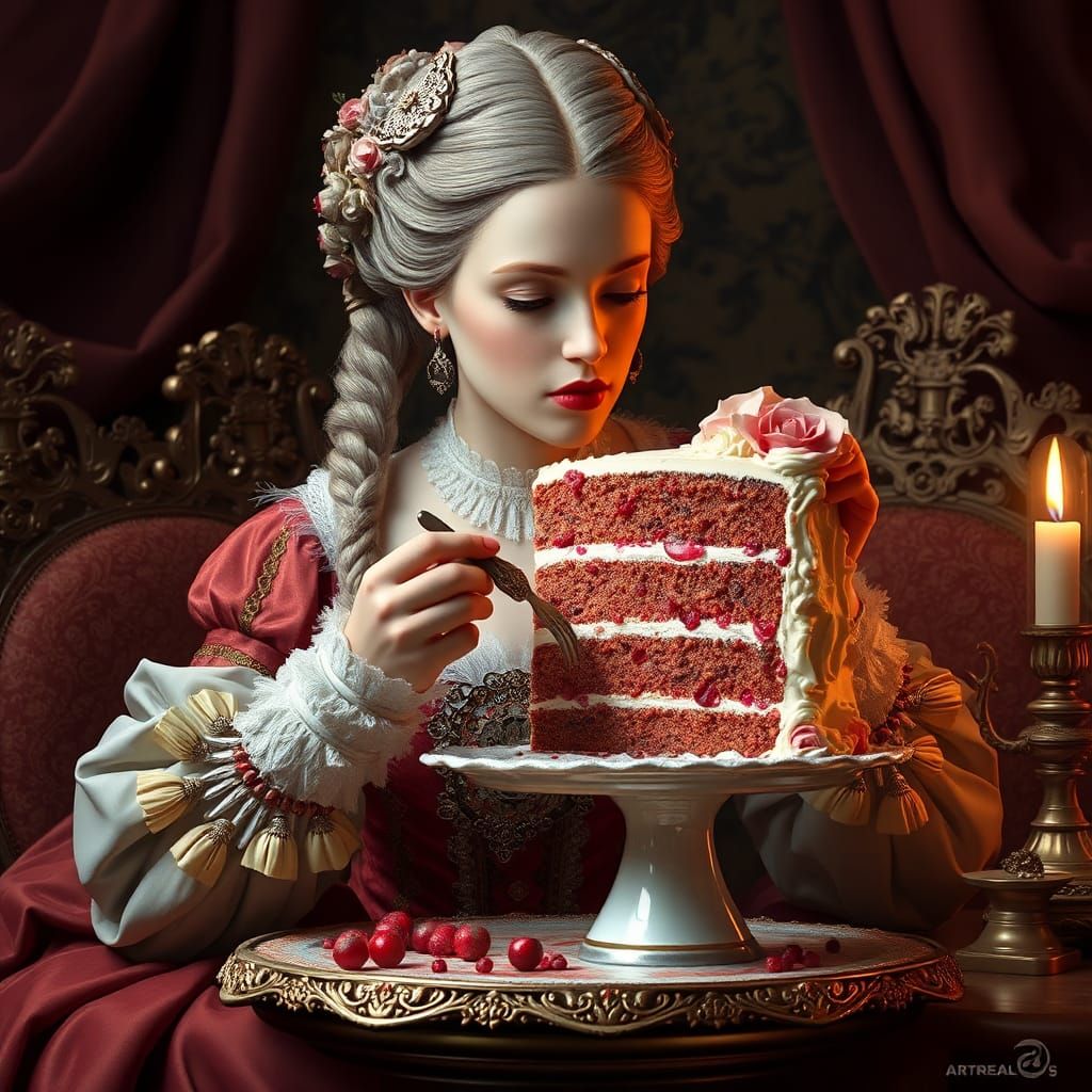 Marie Antoinette and Layer Cake, Detailed Matte Painting