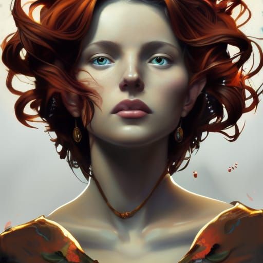 Redhead Queen Portrait - AI Generated Artwork - NightCafe Creator