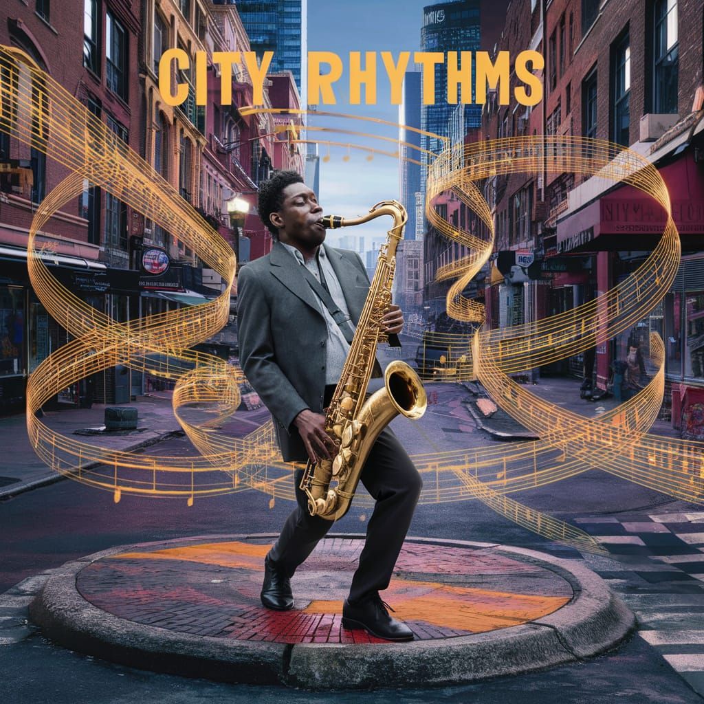 Jazz Blues Album Cover "City Rhythms"
