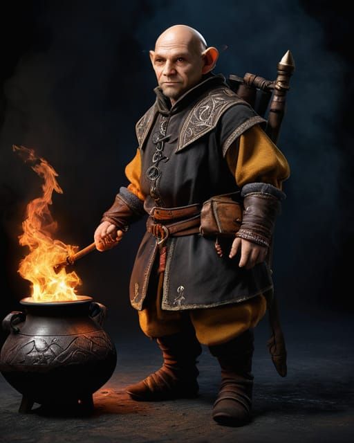 A Khimguulk-Gróll (Alchimist-Goblin) named Hatilka, from an unknown origin