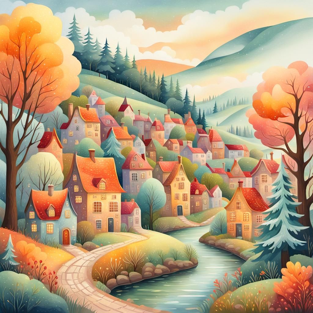 Magical winter scenery 
