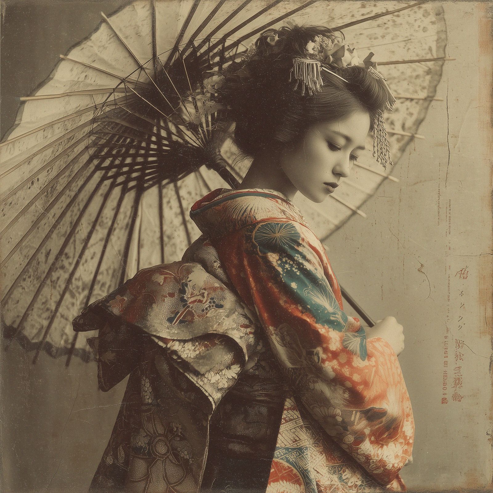 Lady With Old Umbrella