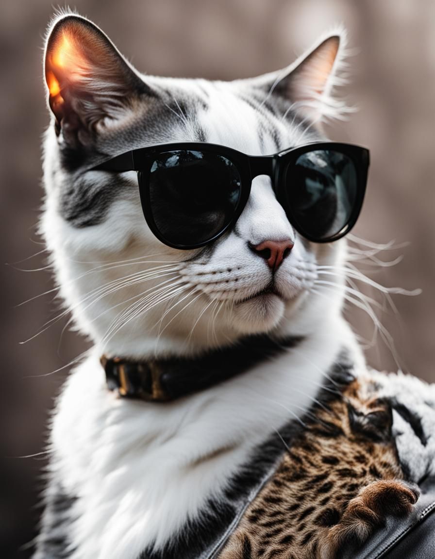 A cool cat wearing sunglasses. - AI Generated Artwork - NightCafe Creator