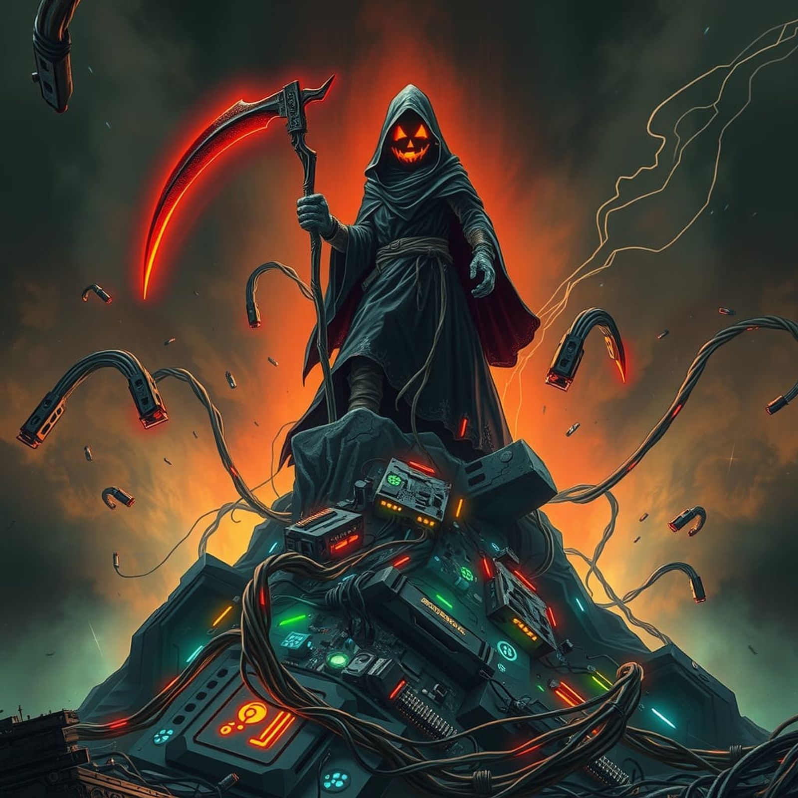 In the Digital Underworld (The Ultimate White Rabbit is a skull faced