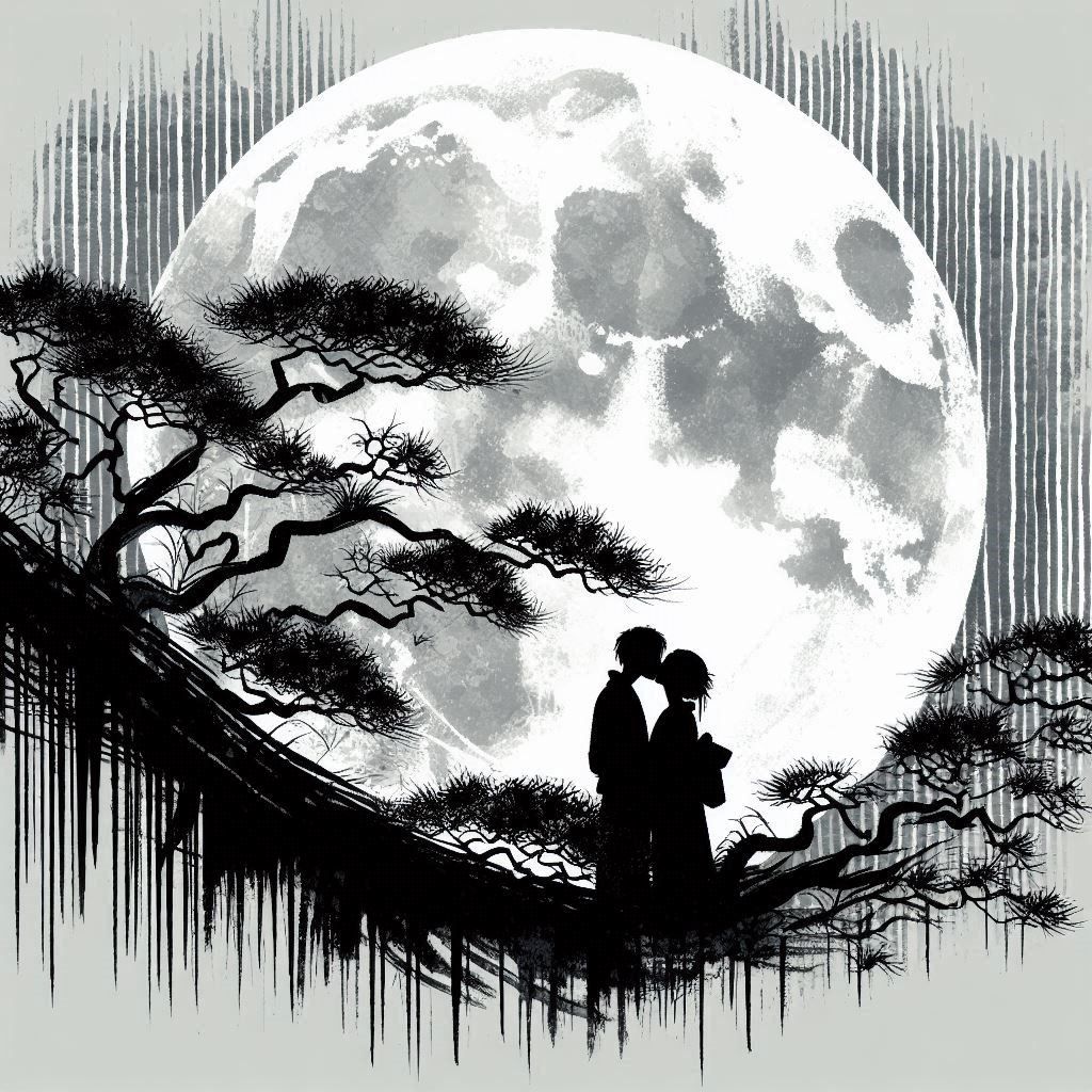 A kiss under the moon