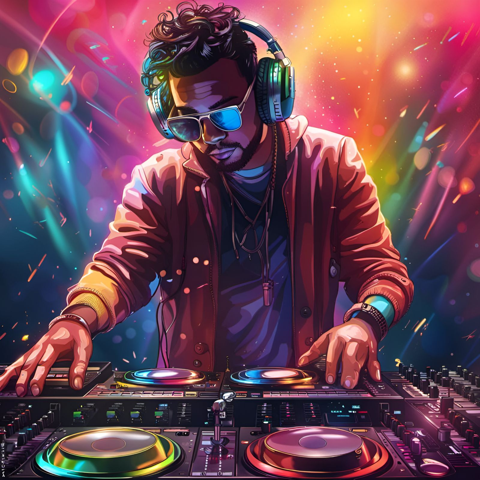 Dj man - AI Generated Artwork - NightCafe Creator