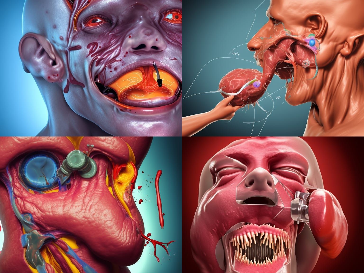 Curious vectored autonomous meatus extraction Hyperrealistic...