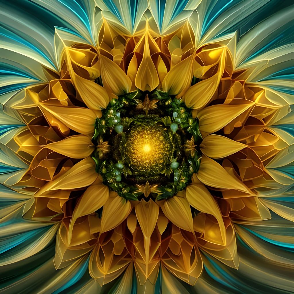 Divine Geometry of the Sunflower  by @lawrencelot