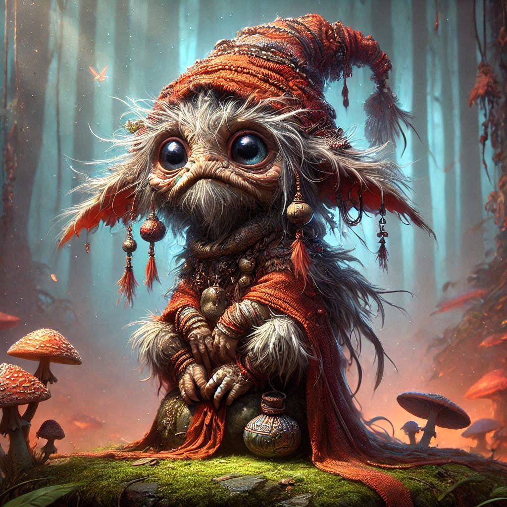 adorable fairy-tale fantasy creature portrait..