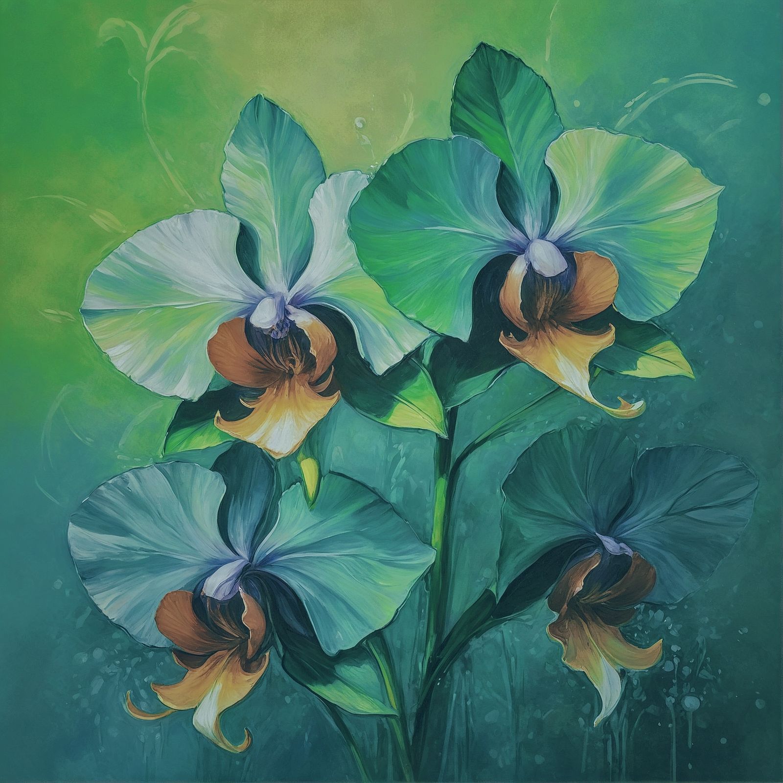 a glorious green orchid