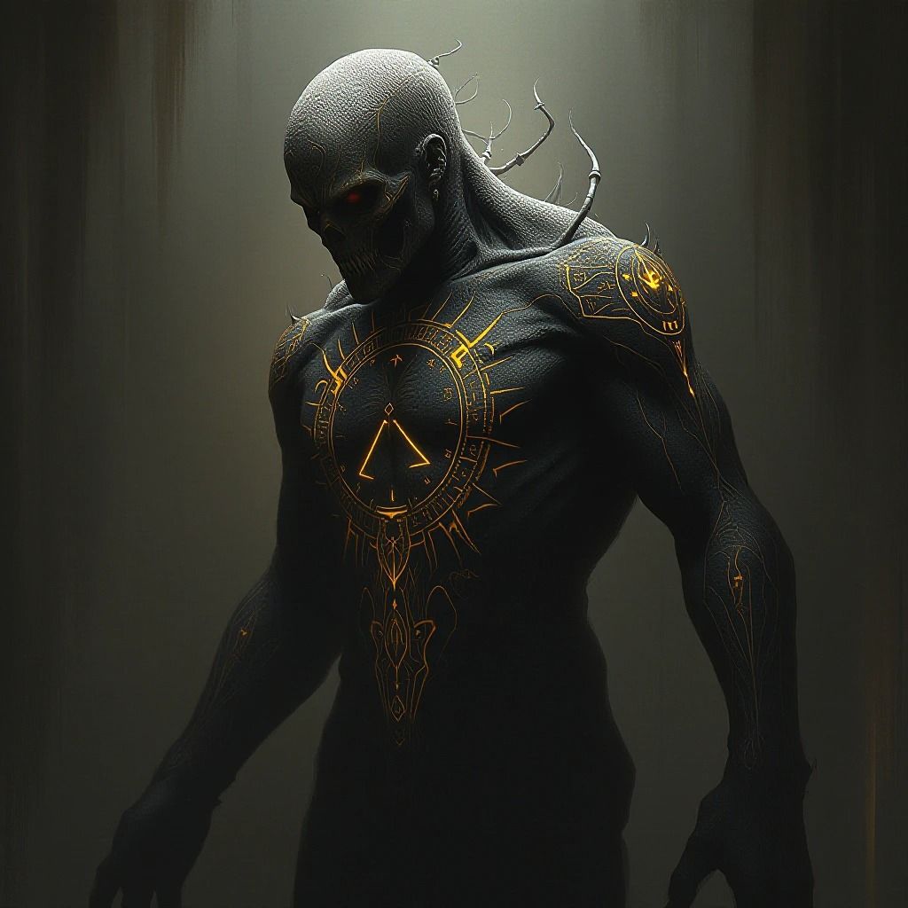 A sinister figure lurking in the shadows