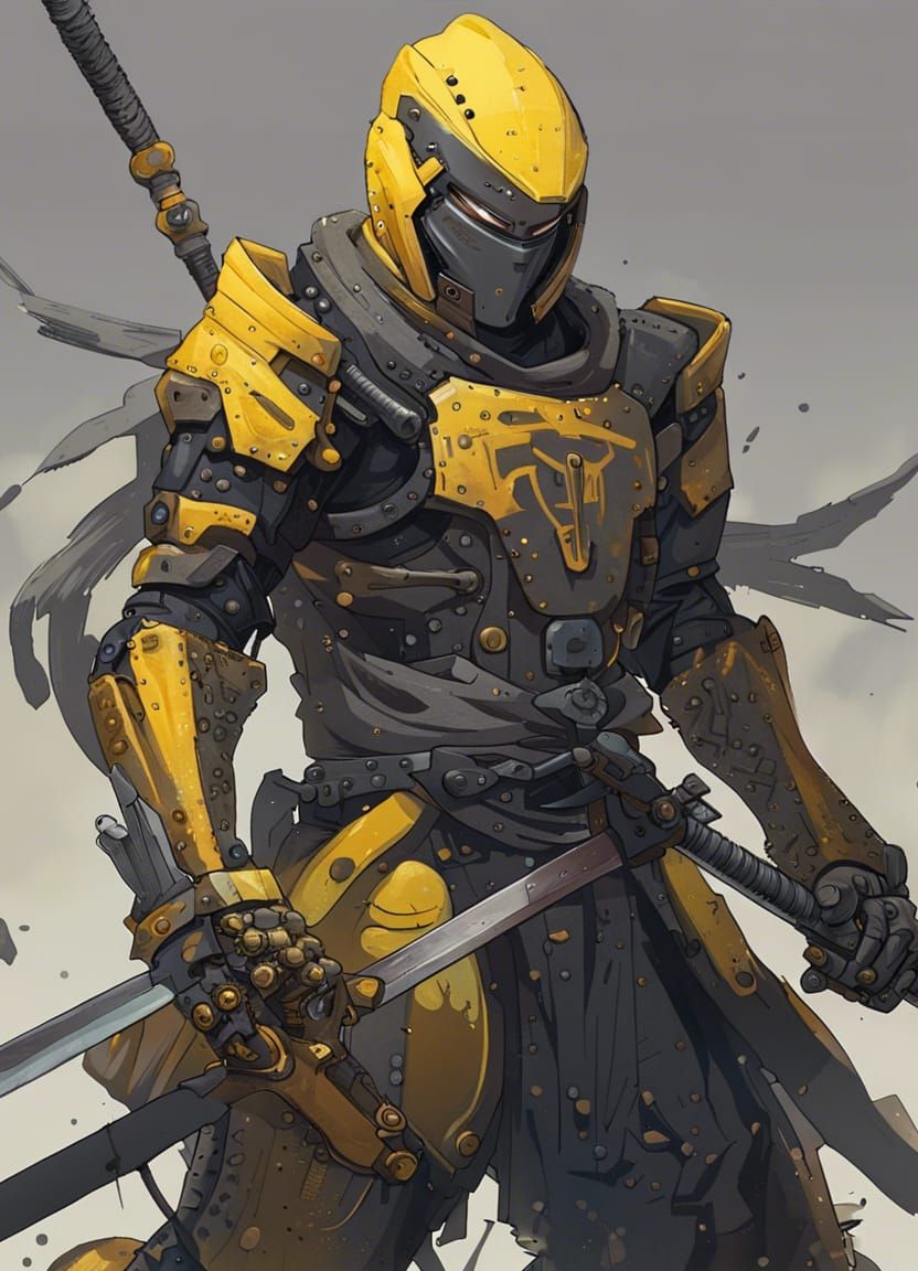 Ninja in robot armor - AI Generated Artwork - NightCafe Creator