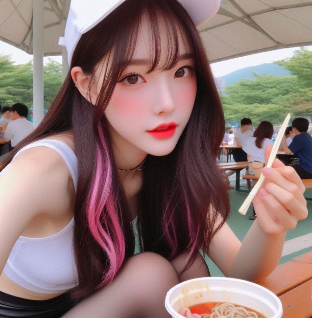 selfies with ramen~ 🍜🌳🧢