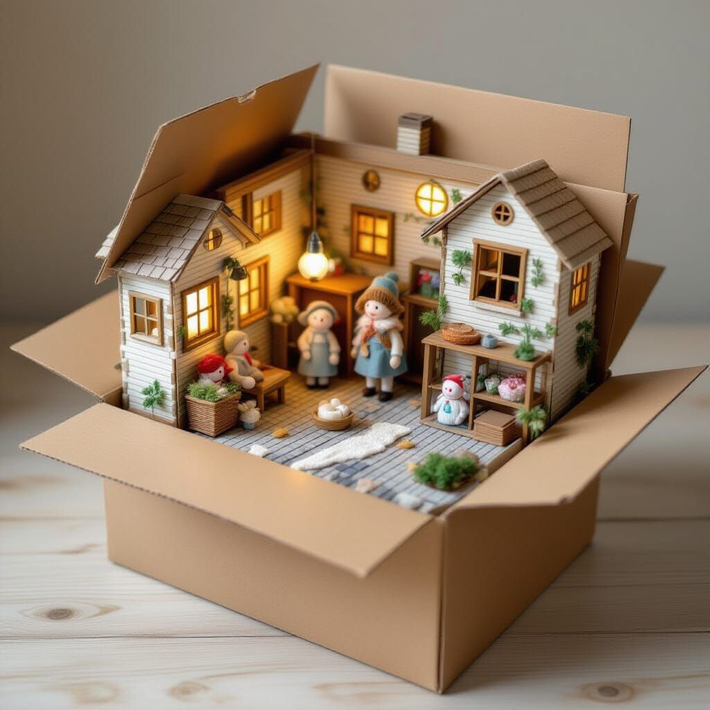 Dollhouse Dream Home Inside a Box
