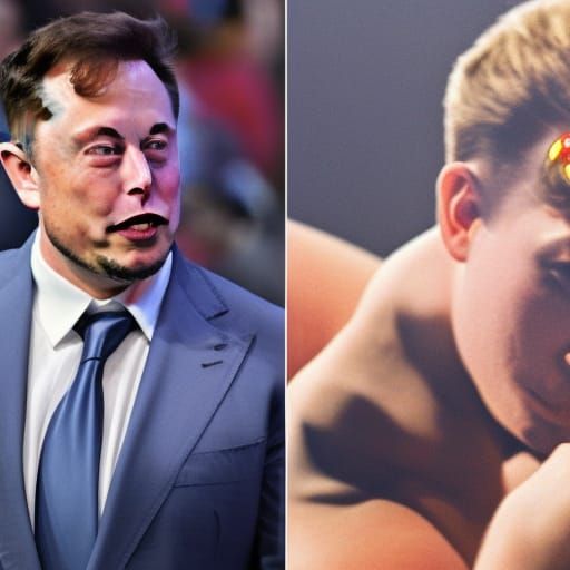 Elon musk getting beaten up by sailor moon