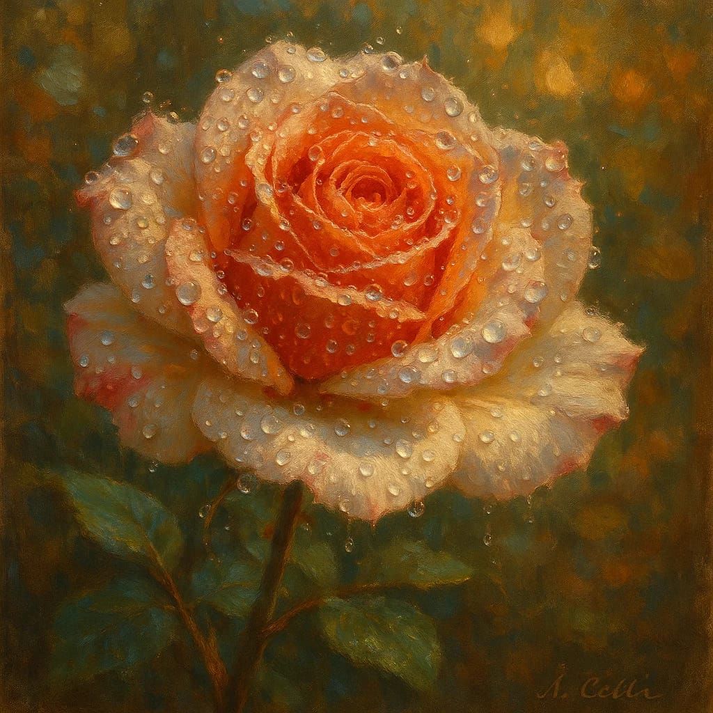 פרח רטוב מטל