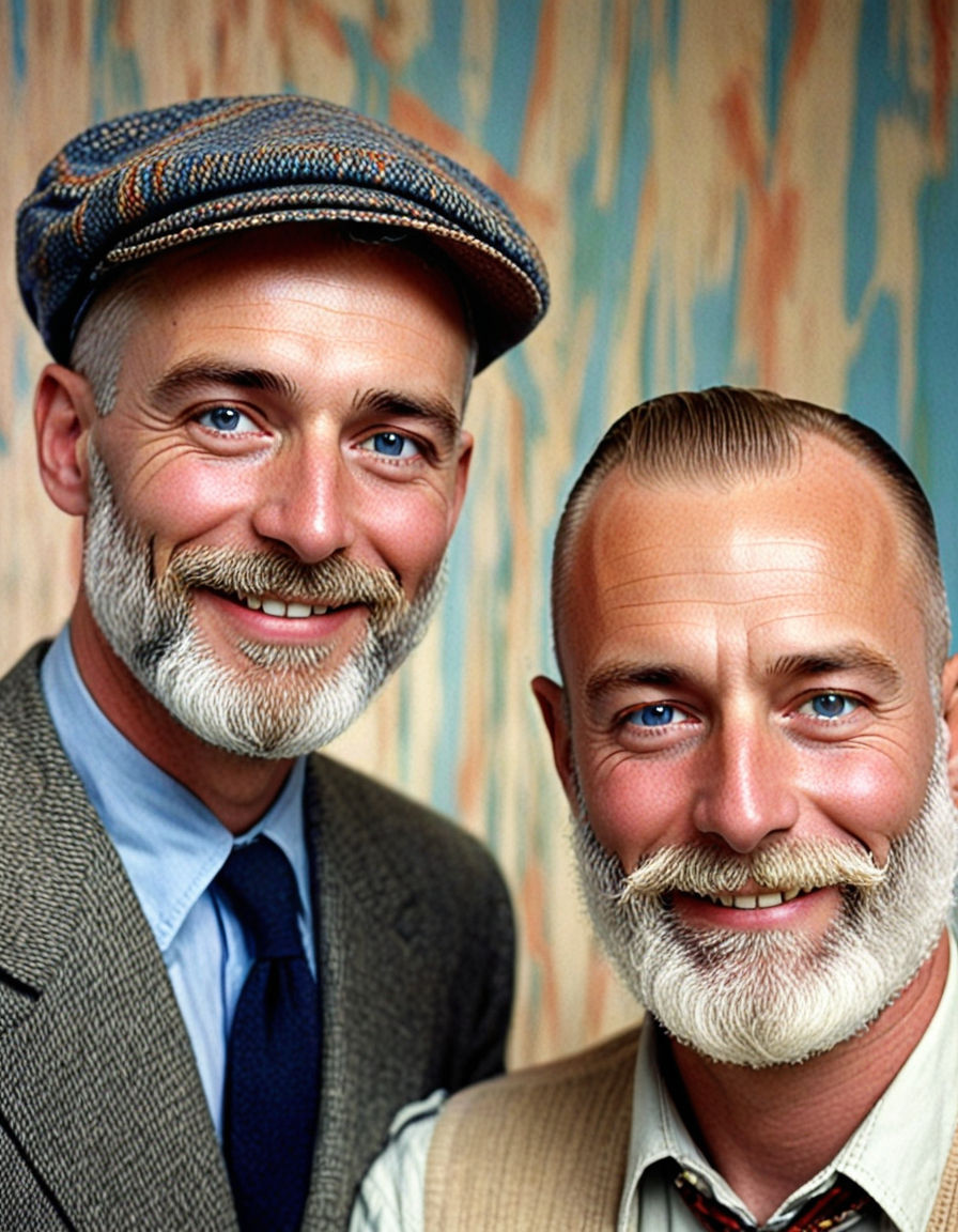 Handsome masculine couple