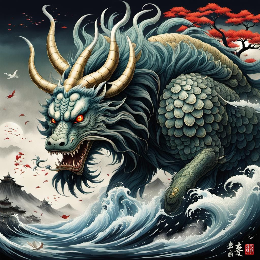 Mythical Japanese Creatures  by @CBear