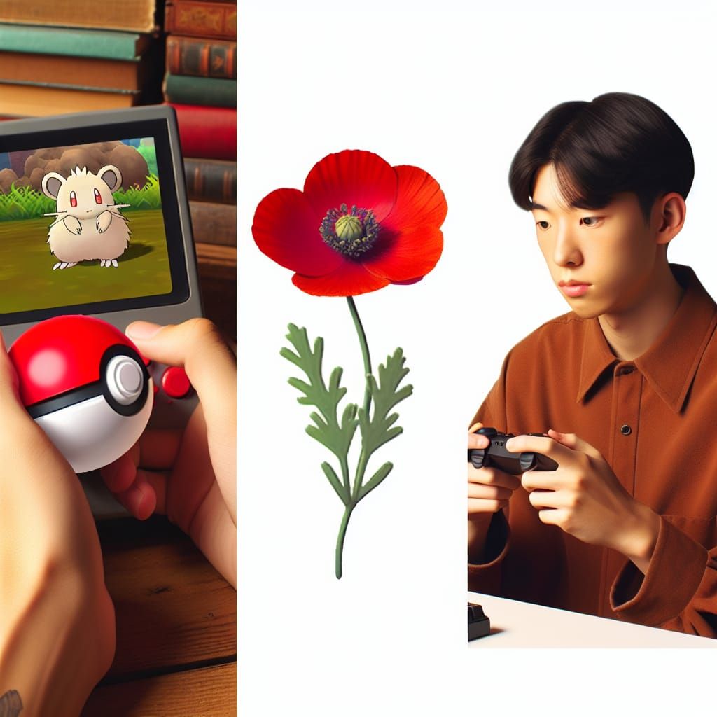 diglett, pokemon, 
pokeball,
A beautiful red poppy flower.  ...
