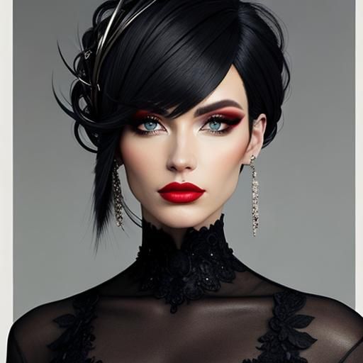 a look that showcases a dramatic transformation,