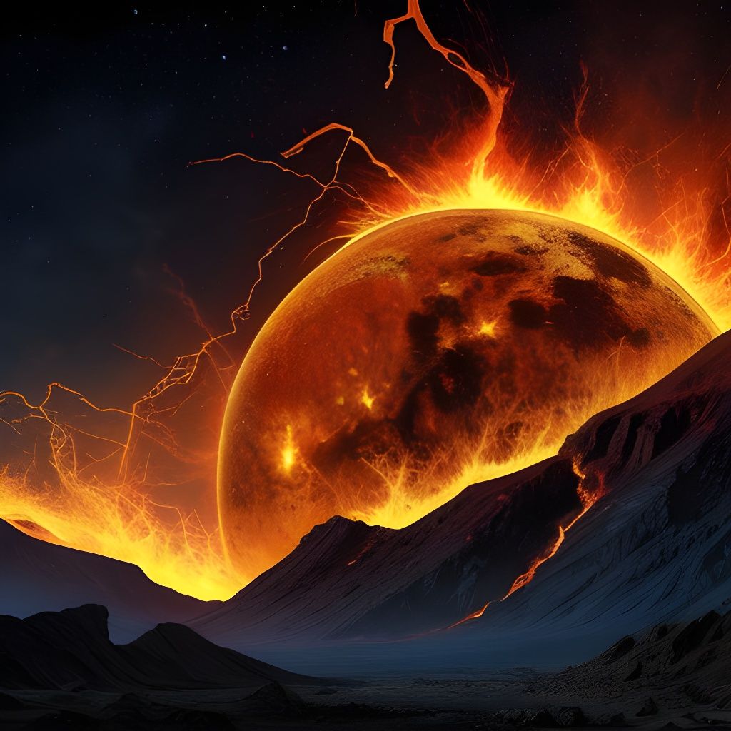 A Blazing Volcanic Landscape of Cosmic Proportions