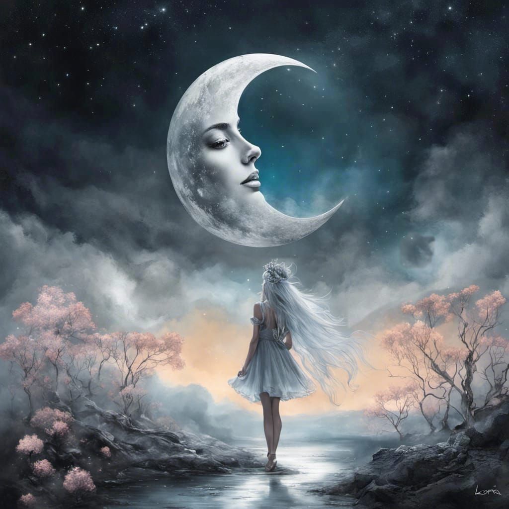 Lady Moon  by @DigitalParadox