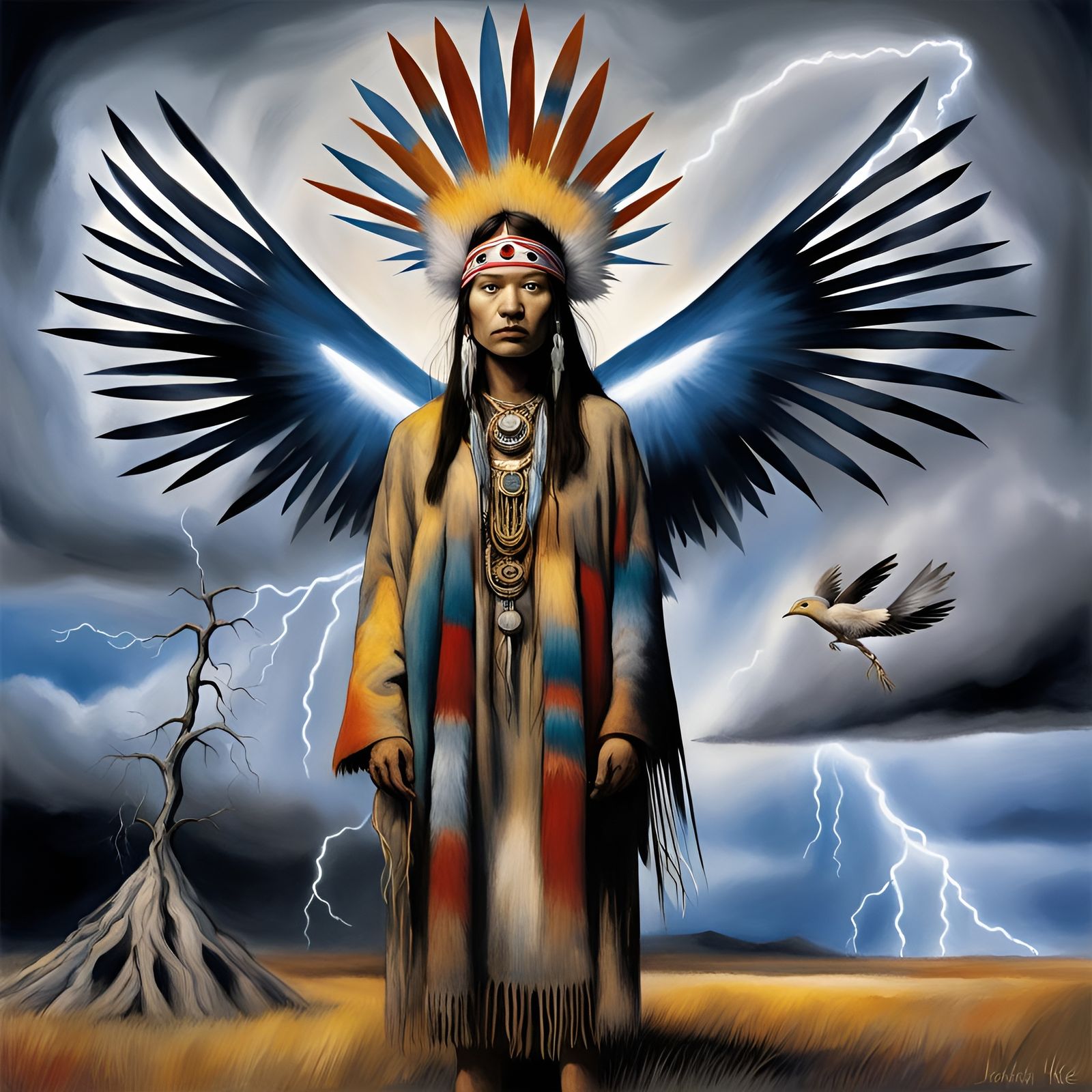 Native American Thunder Beings, Heyokah, Thunderbird vision ...