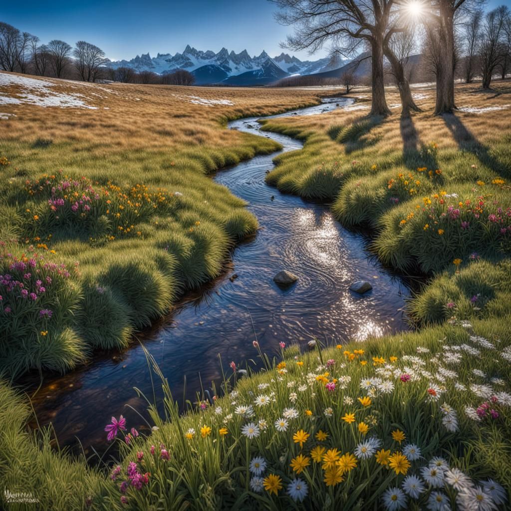 Springtime field  by @DreamsAndShadows