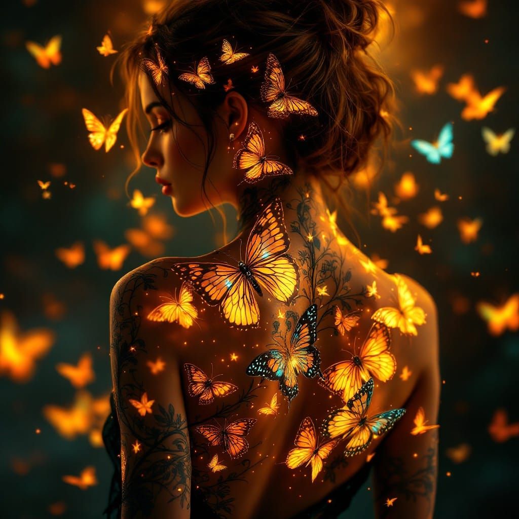 Glowing Butterflies